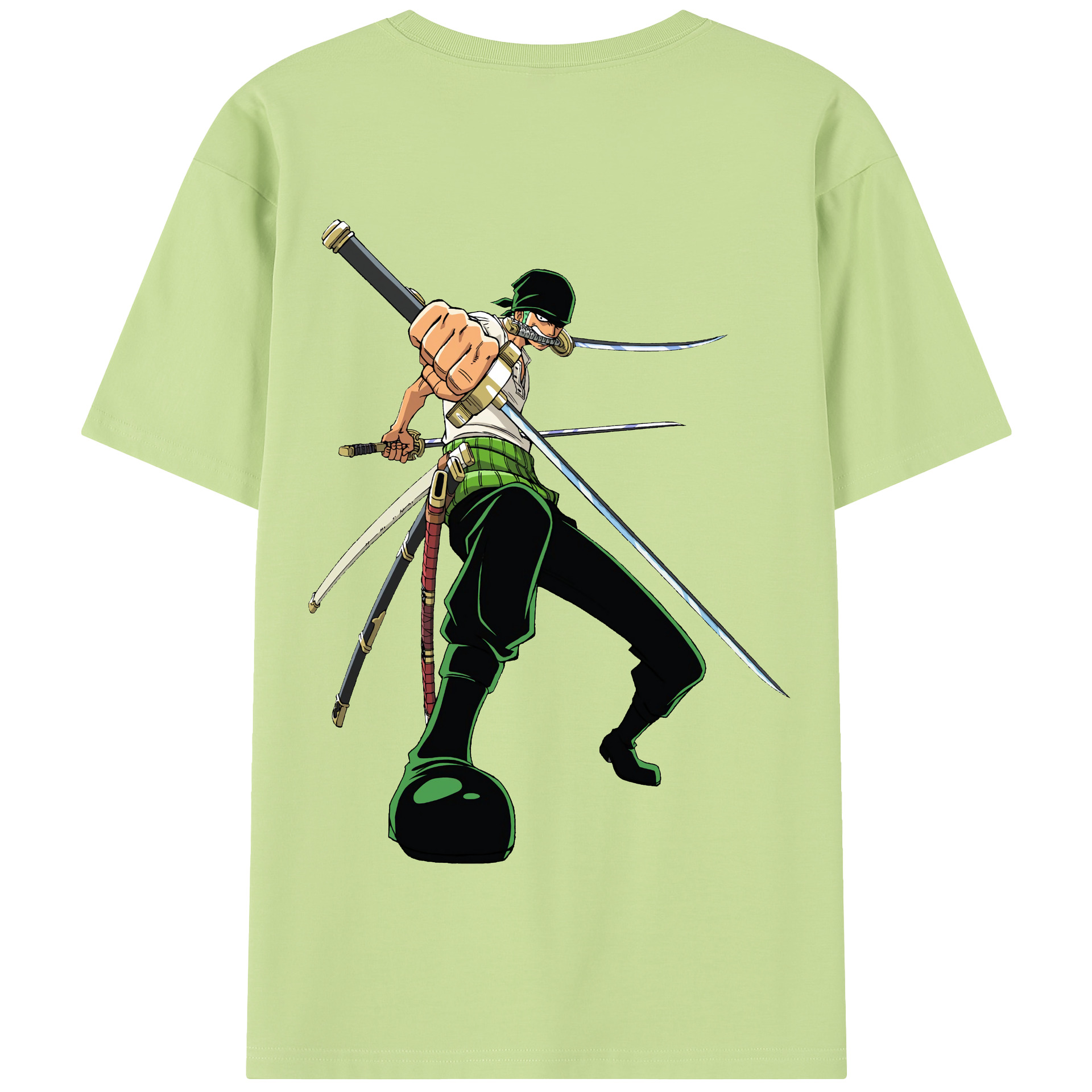 ワンピース ロロノア・ゾロ ONE PIECE Roronoa Zoro 綿100％半袖Tシャツ（背面プリント）
